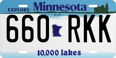 MN license plate 660RKK