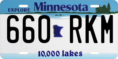 MN license plate 660RKM