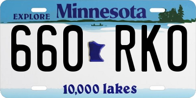 MN license plate 660RKO