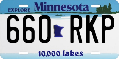 MN license plate 660RKP