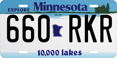 MN license plate 660RKR