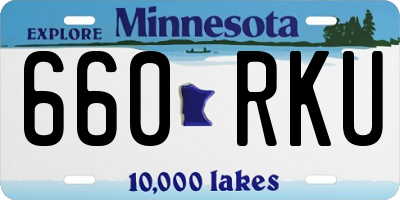 MN license plate 660RKU