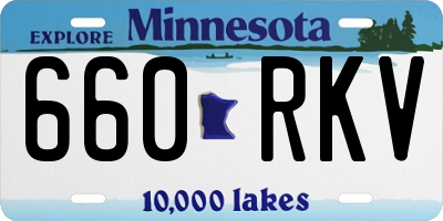 MN license plate 660RKV