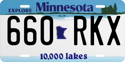 MN license plate 660RKX