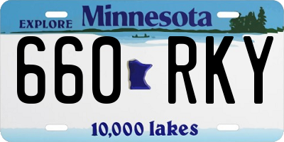 MN license plate 660RKY
