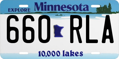 MN license plate 660RLA