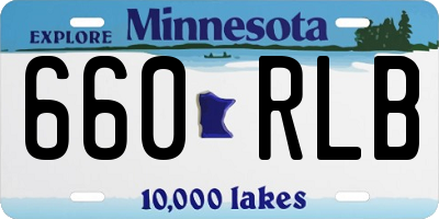 MN license plate 660RLB