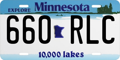 MN license plate 660RLC