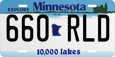 MN license plate 660RLD
