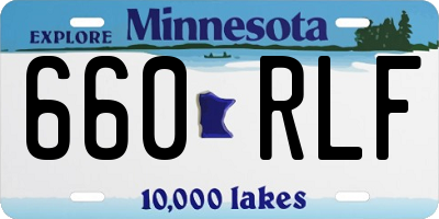 MN license plate 660RLF
