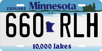 MN license plate 660RLH