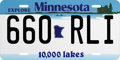 MN license plate 660RLI