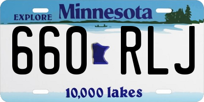 MN license plate 660RLJ