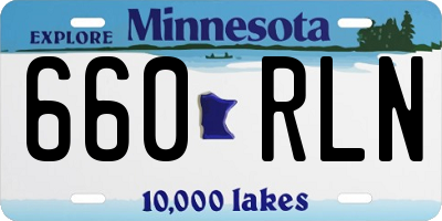 MN license plate 660RLN