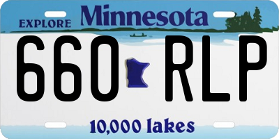 MN license plate 660RLP
