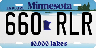 MN license plate 660RLR