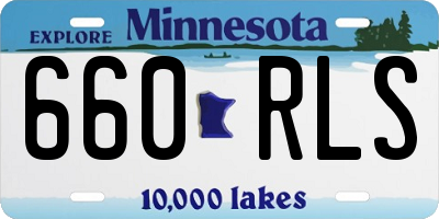 MN license plate 660RLS