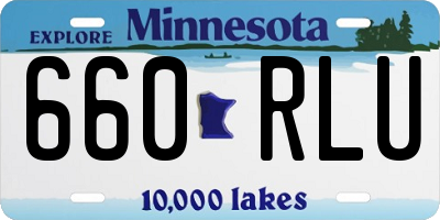 MN license plate 660RLU