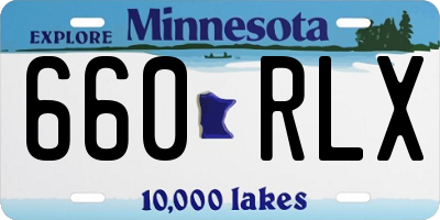 MN license plate 660RLX
