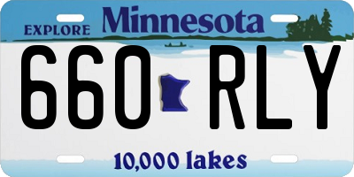 MN license plate 660RLY