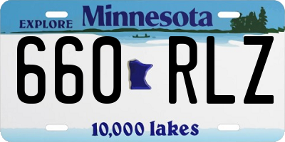 MN license plate 660RLZ