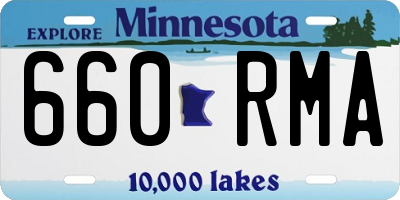 MN license plate 660RMA