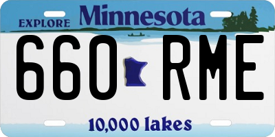 MN license plate 660RME