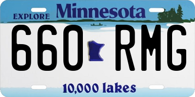 MN license plate 660RMG