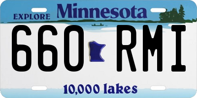 MN license plate 660RMI