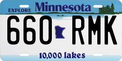 MN license plate 660RMK