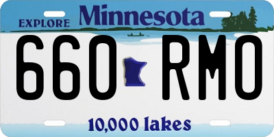 MN license plate 660RMO