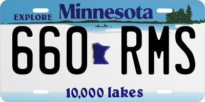 MN license plate 660RMS