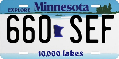 MN license plate 660SEF