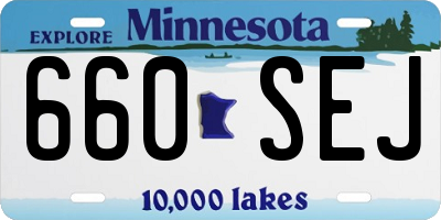MN license plate 660SEJ