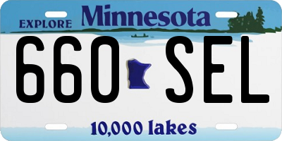 MN license plate 660SEL