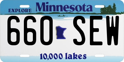 MN license plate 660SEW