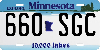 MN license plate 660SGC