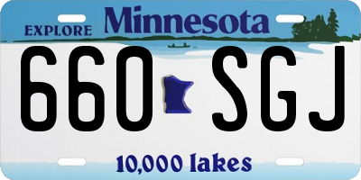 MN license plate 660SGJ