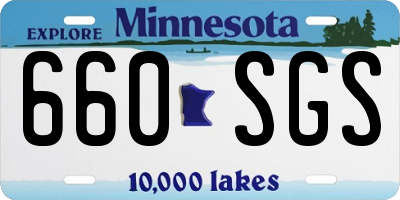 MN license plate 660SGS