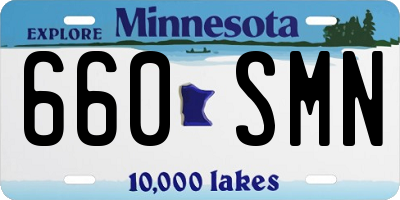 MN license plate 660SMN