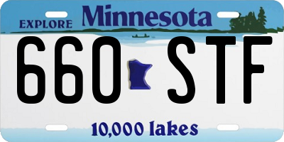 MN license plate 660STF