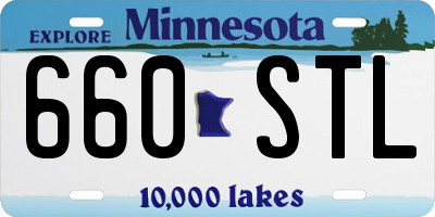 MN license plate 660STL