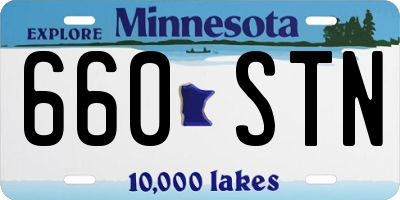 MN license plate 660STN