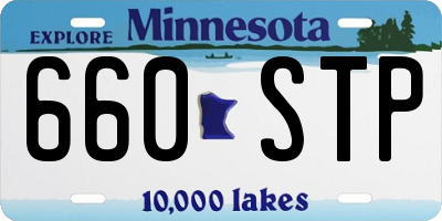 MN license plate 660STP
