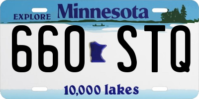 MN license plate 660STQ