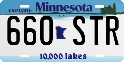 MN license plate 660STR