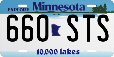 MN license plate 660STS