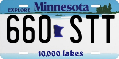 MN license plate 660STT