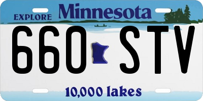 MN license plate 660STV