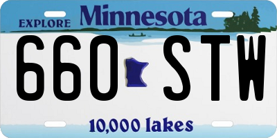 MN license plate 660STW